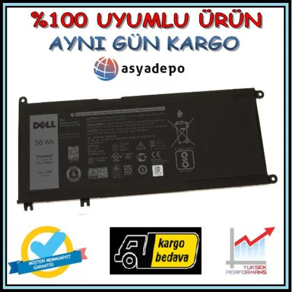 Dell inspiron 7786 2-IN-1 Batarya Pil Orjinal ürün görseli