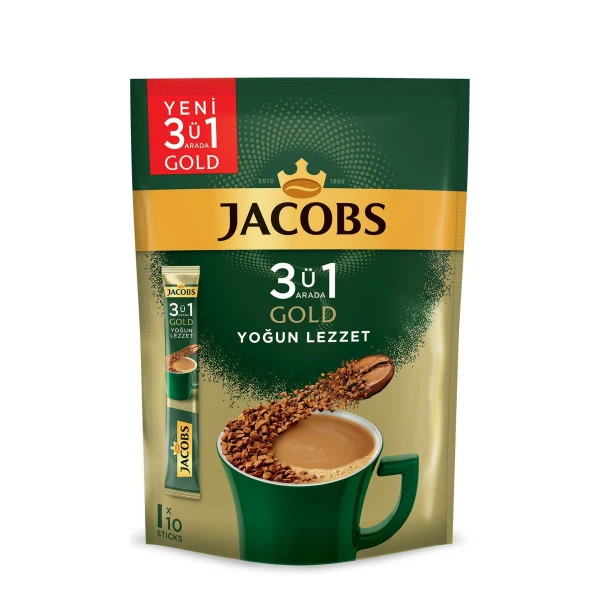 Jacobs 3'ü 1 Arada Gold Yoğun Lezzet Kahve 10x3 30 Adet