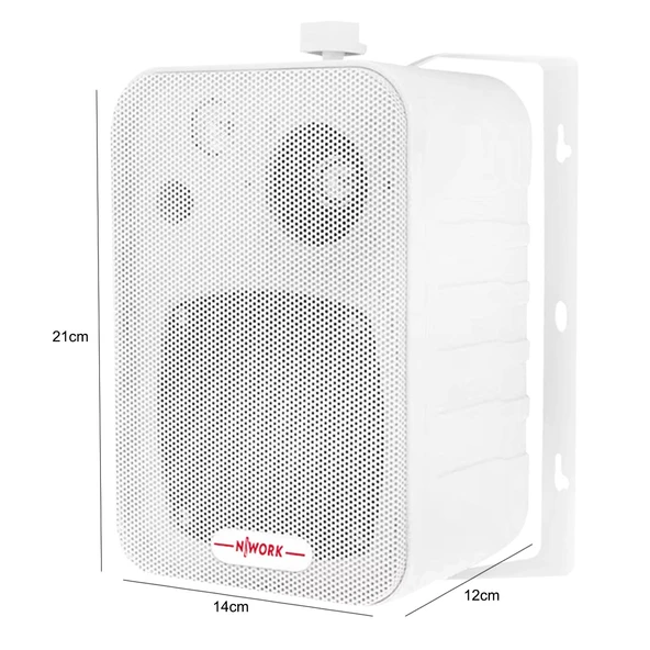 Nwork NW-4 Sütun Hoparlör 12cm 100 Watt Beyaz 2 Adet - Resim 2