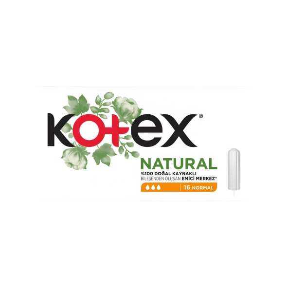 Kotex Natural Tampon Normal 16'Lı