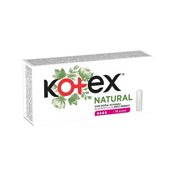 Kotex Natural Tampon Süper 16'Lı