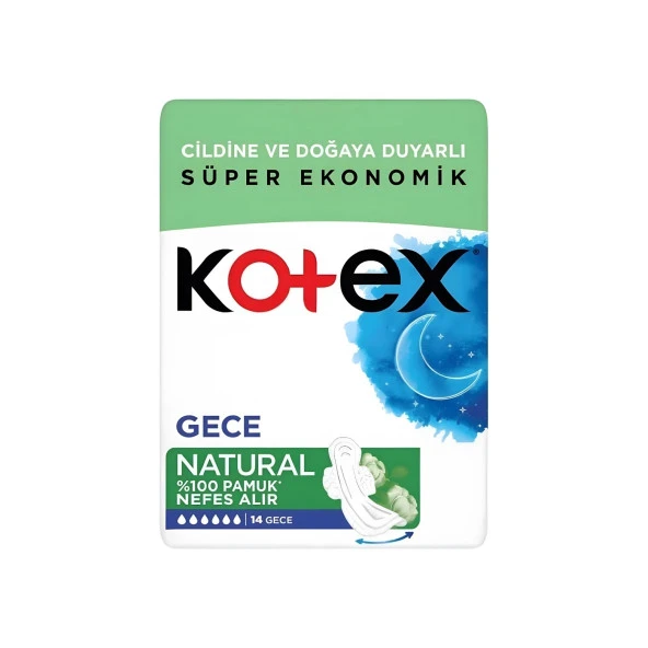 Kotex Natural Ultra Quadro Gece Pedi 14'Lü