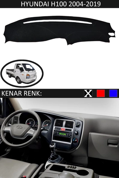 GUERRINO Torpido Koruma Halısı Siyah Kenar Renk Siyah Hyundai H100 2004-2019 ile Uyumlu ürün görseli