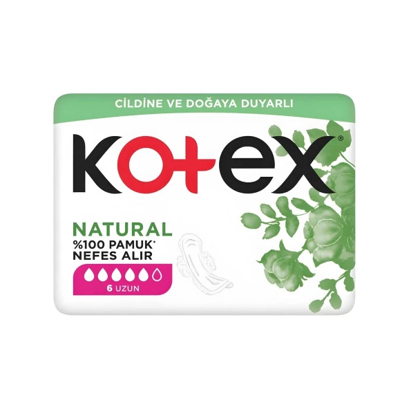 Kotex Natural Ultra Single Uzun 6'Lı Ped