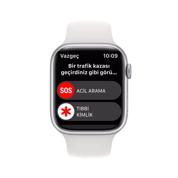 Apple Watch Series 8 GPS 45mm Gümüş Alüminyum Kasa - Beyaz Spor Kordon MP6N3TU/A-Teşhir - 2