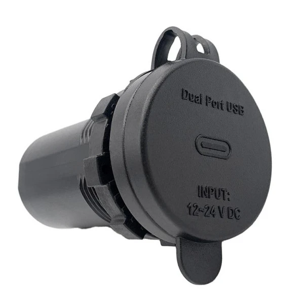 Dokunmatik Switchli USB + Type-C 12-24V Şarj Soketi - Resim 2