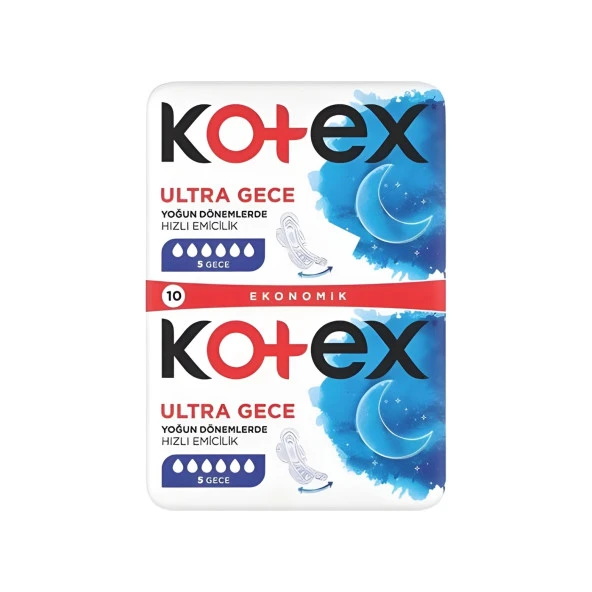 Kotex Ultra Double Gece 10'Lu Ped