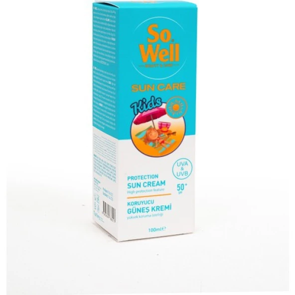 So Well Sun Care Kids Koruyucu Güneş Kremi SPF50+ 100 ml