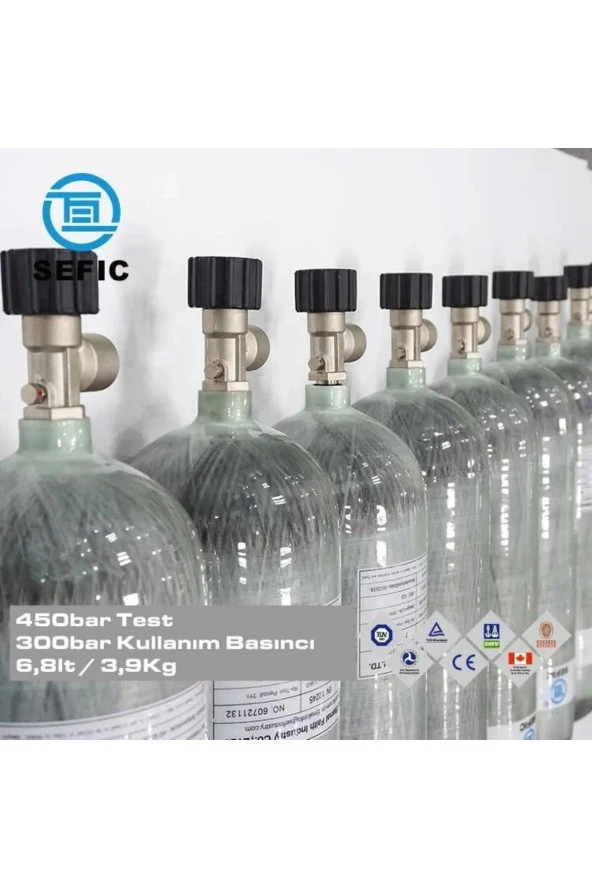 6.8 Litre 300 Bar Karbonfiber Scuba Tüp - 2
