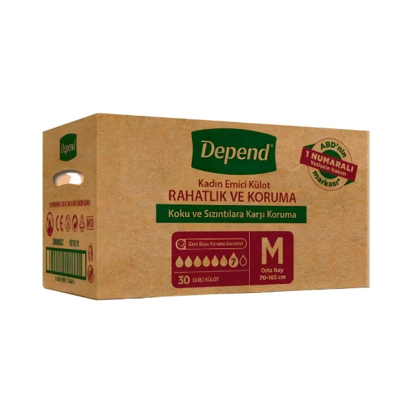 Depend Hasta Bezi Kadın (Medium - Orta Boy) 30'Lu