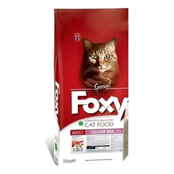 FOXY YETİŞKİN MULTİCOLAR KEDİ MAMASI 15KG