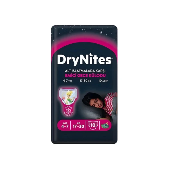 Huggies Drynites Gece Külodu Kız  4-7 Yaş 10'Lu