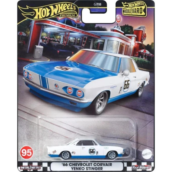 Hot Wheels Boulevard Premium Araçlar GJT68 - HRT69 66 CHEVROLET CORVAIR YENKO STINGER - Resim 3