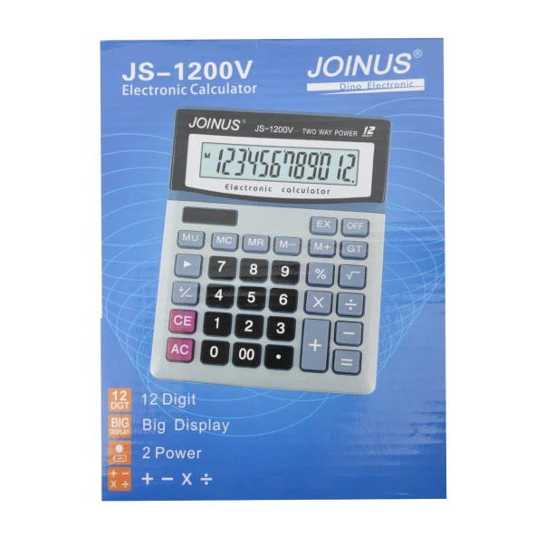 Gen-Of 12 Haneli Masaüstü Hesap Makinesi (JS-1200V) - Resim 2