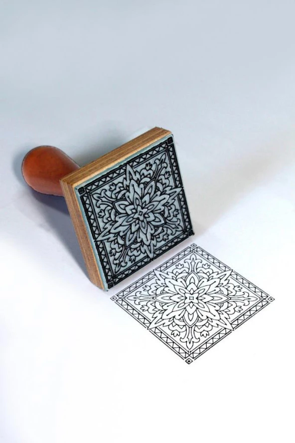 Mühürcüm Kişiye Özel Ahşap Mühür Damga 15X15 Kare MAD15X15 - 4
