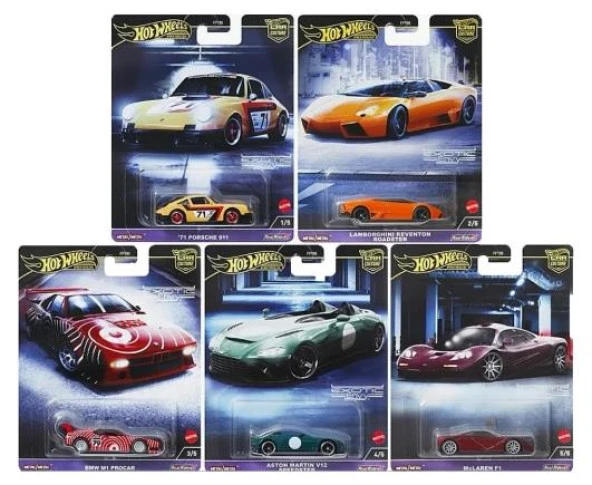 Hot Wheels Premium Car Culture Exotic Envy 5'li Set