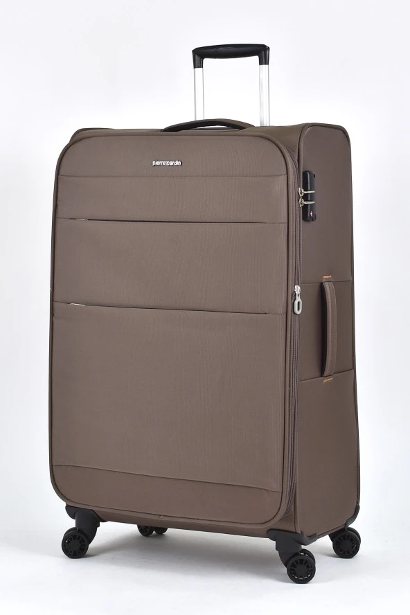 Pierre Cardin Ultra Light Hafif Lüx Kumaş Büyük Boy Valiz Kahve PC4200