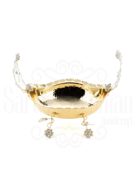 Bakır Ayaklı Meyvelik Drajelik Lokumluk Aksesuar Çikolatalık Söz Nişan Çikolatalığı Gondol - 6