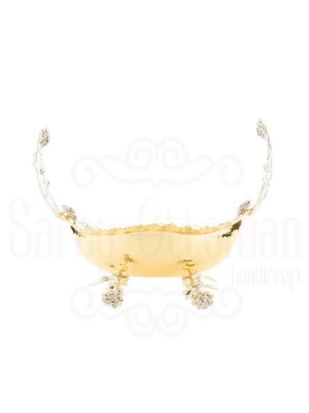 Bakır Ayaklı Meyvelik Drajelik Lokumluk Aksesuar Çikolatalık Söz Nişan Çikolatalığı Gondol - 3