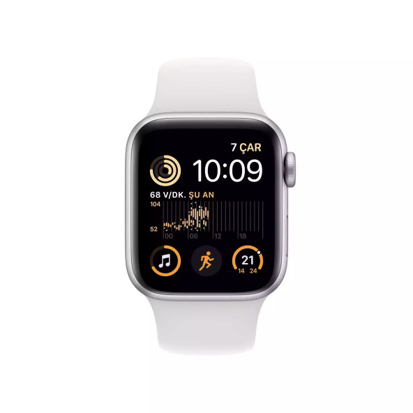 Apple Watch SE GPS + Cellular 40mm Gümüş Alüminyum Kasa - Beyaz Spor Kordon MNPP3TU/A-Teşhir - 2
