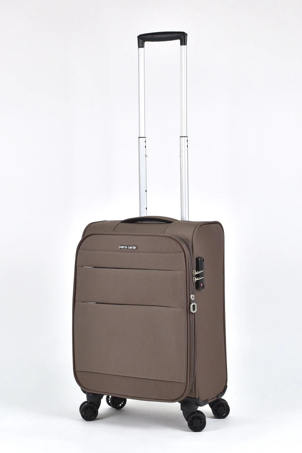 Pierre Cardin Ultra Light Hafif Lüx Kumaş Kabin Boy Valiz Kahverengi PC4200