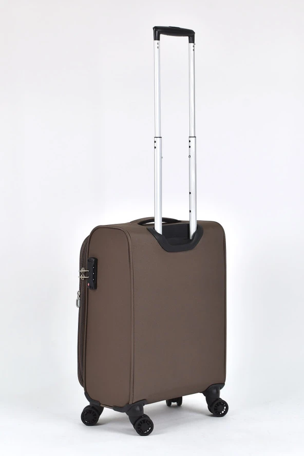 Pierre Cardin Ultra Light Hafif Lüx Kumaş Kabin Boy Valiz Kahverengi PC4200 - Resim 3