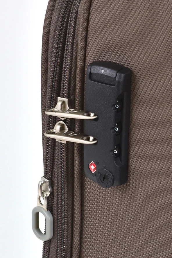 Pierre Cardin Ultra Light Hafif Lüx Kumaş Kabin Boy Valiz Kahverengi PC4200 - Resim 5