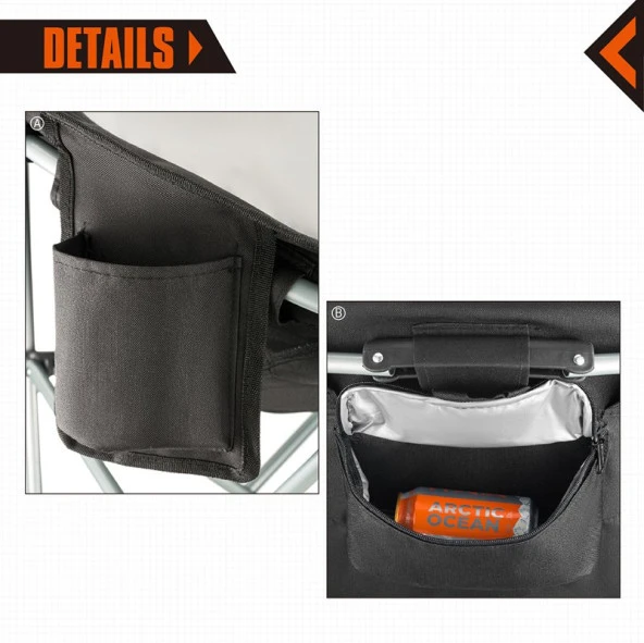 KingCamp MOONGAZER SANDALYE (BLACK/GREY) - 9