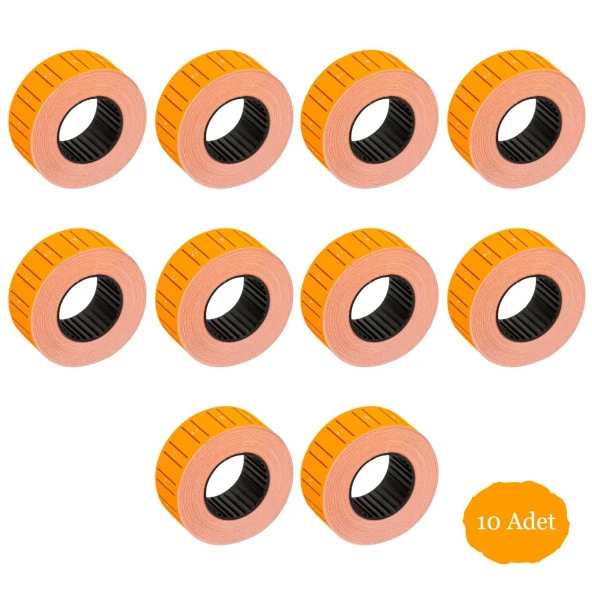 Gen-Of Fiyat Etiketi Turuncu 500 Sarım 10 lu Paket (LN-500)