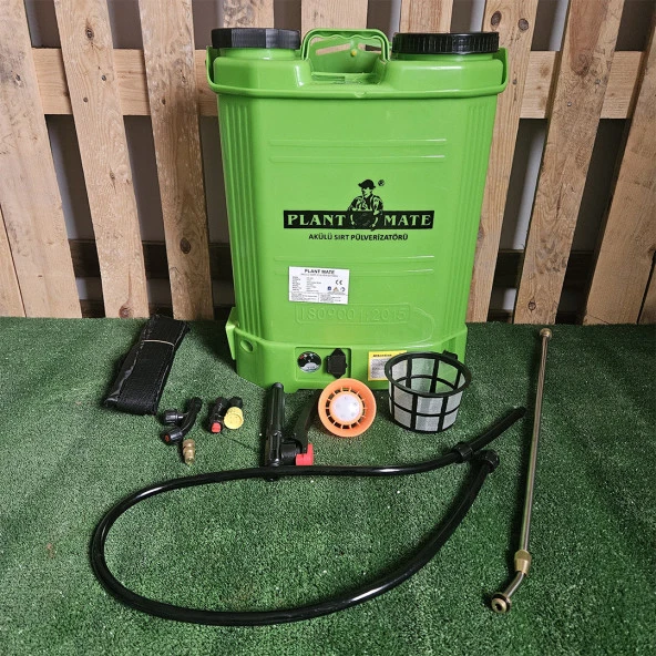 PLANT MATE 16 LİTRE ŞARJLI SIRT POMPASI KİMYASALA DAYANIKLI PRATİK AKÜLÜ PULVERİZATÖR SIRT POMPASI ürün görseli 1