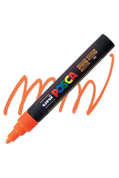 UNİ POSCA SU BAZLI POSTER MARKER PC-5M 1.8-2.5 FLUORESCENT TURUNCU