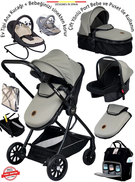 Baby Home 9 In 1 Yeni Doğan Full Set 1010 Travel Seyahat Sistem Bebek Arabası 330 Sallanır Ev Tipi Ana Kucağı - 3