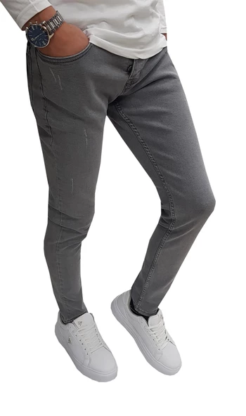 Sheff Denim Slim Fit Gri Jean Pantolon-6679