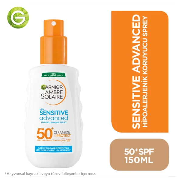 Garnier Ambre Solaire Sensitive Advanced Hipoalerjenik Güneş Koruyucu Sprey SPF50+ 150ML