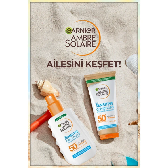 Garnier Ambre Solaire Sensitive Advanced Hipoalerjenik Güneş Koruyucu Sprey SPF50+ 150ML - 7