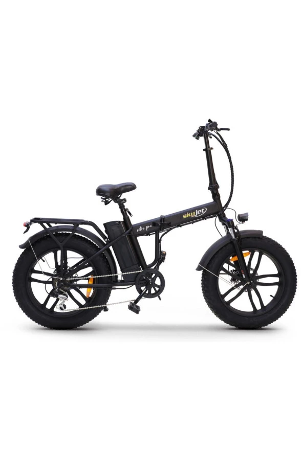 Skyjet Nitro Pro Kalın Tekerli Elektrikli Bisiklet Siyah E-Bike
