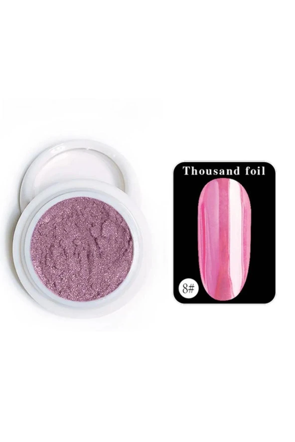 Fontenay Tırnak Glitter Ayna Tozu Seti, Krom Glitter, Manikür Tırnak Tozu, Aparat Ile #8