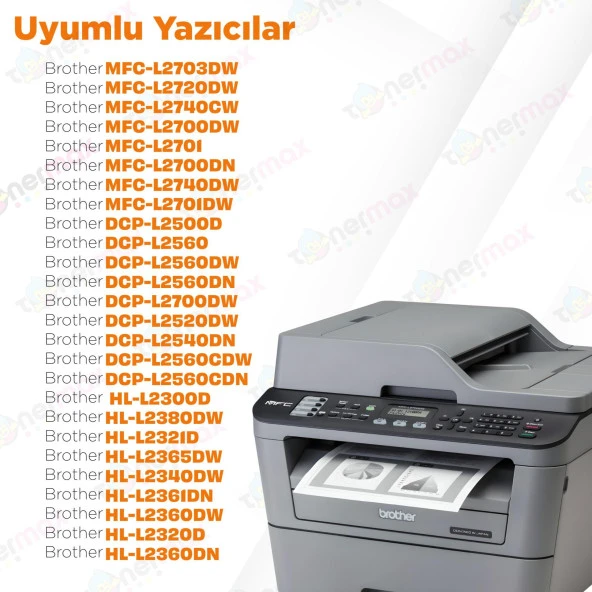 Brother HL-L2320D Muadil Toneri 2'li Paket / TN-2355 / TMX-L2320D - 3