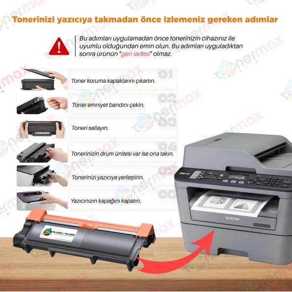 Brother DCP-L2540DN Muadil Toneri 2'li Paket / TN-2355 / TMX-L2540DN - 4