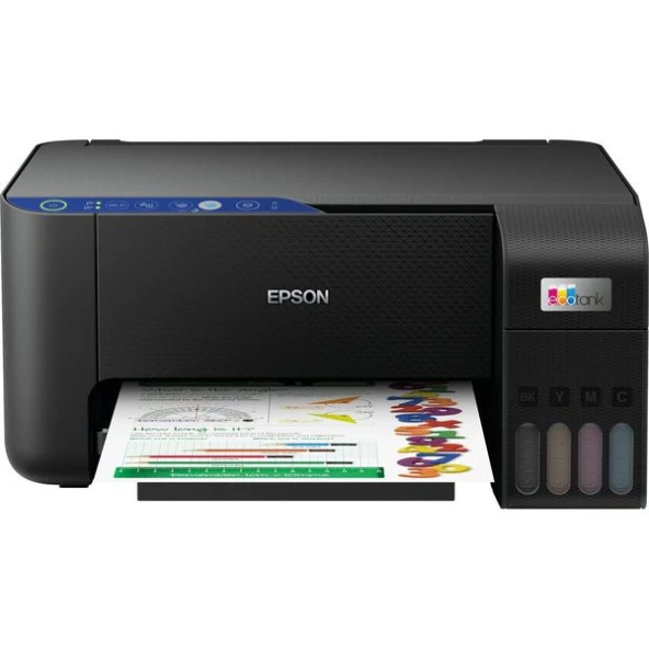 Epson EcoTank L3252 Wi-Fi + Tarayıcı + Fotokopi Renkli Çok Fonksiyonlu Tanklı Mürekkep Püskürtmeli Yazıcı