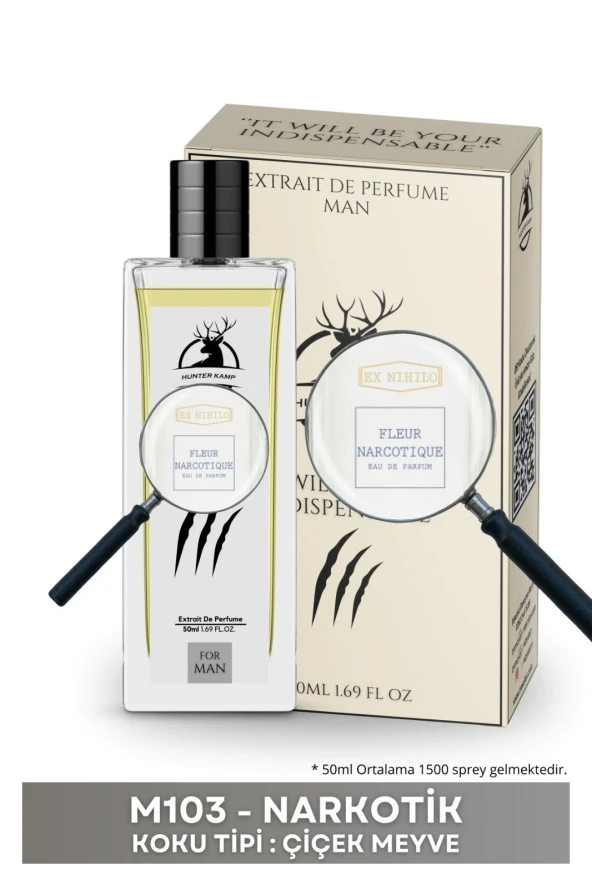 HUNTER KAMP M103- Erkek Parfüm Meyve Çiçek Aroma Man Eau De Perfume 50 ml - 469