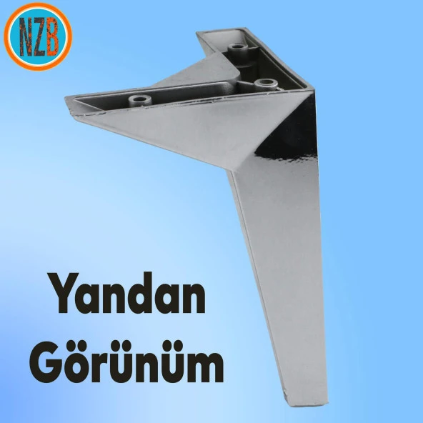 Mobilya Yükseltici Kanepe Sehpa TV Ünitesi Koltuk Ayağı Baza Ayakları Krom 23 cm - Resim 5