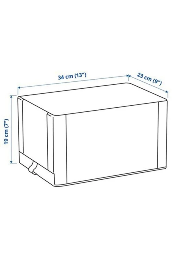 Hemmafıxare Ayakkabı Kutusu, Beyaz-Gri, 23x34x19 cm - 4