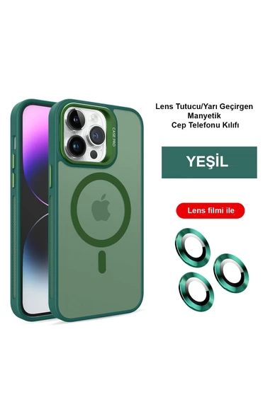 Joko iPhone 15 Pro Kılıf Flet Stand Olabilen Lens Koruyuculu Magsafe Kılıf