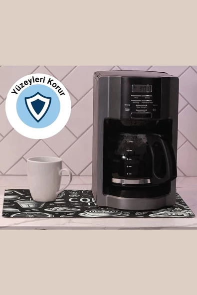 Valerine Life Kahve Makinesi Matı Su Geçirmez Kaymaz Yıkanabilir Çaycı, Çay Espresso Makinesi Pad 35x45cm 27240110 - 2