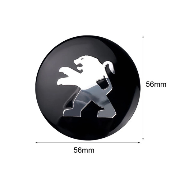 PEUGEOT LOGOLU 4 ADET 56 MM JANT GÖBEK  STICKER - 4