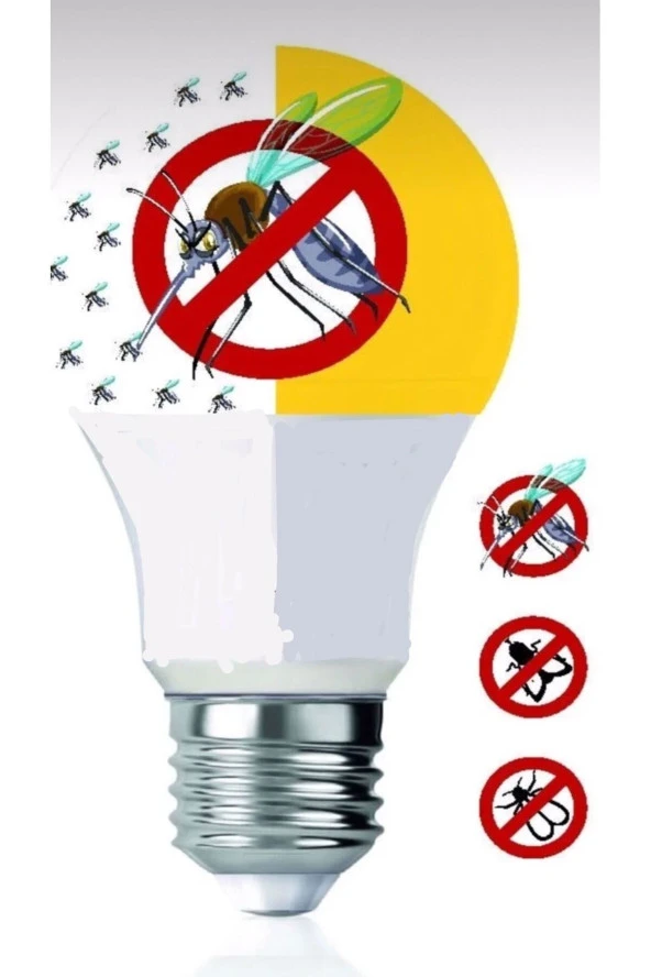 Hayal Sepeti 9w Sivri Sinek Kovar Led Ampul 2 Renk Bir Arada