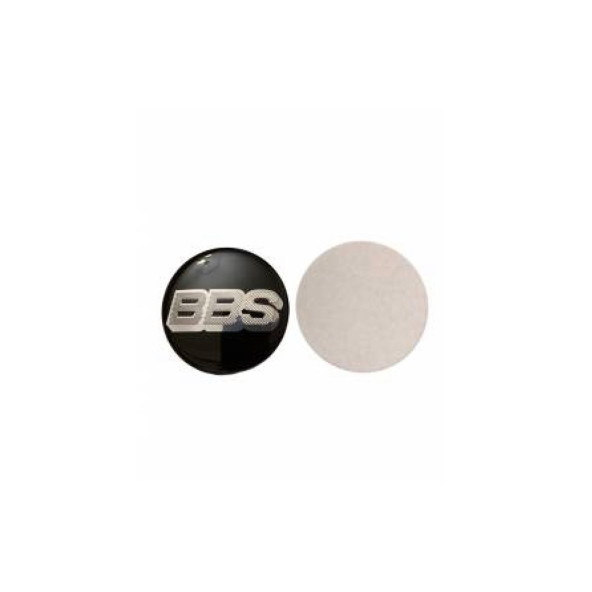 BBS LOGOLU 56 MM JANT GÖBEK  STICKER (SİYAH-GÜMÜŞ) - 2