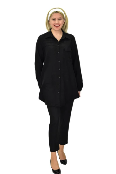 Kadın Tek Cep Kapaklı Ayrobin Gömlek BGL-ST03725 - Resim 5