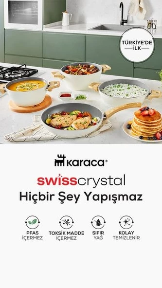 Karaca 15 Parça Tam Set Yanmaz ve Yapışmaz Tencere Seti - 8
